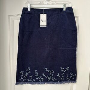 NWT - Navy corduroy skirt - sz 12